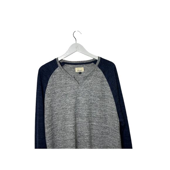 Civil Society Color Block Gray & Blue Soft Long Sleeve Shirt Men's Size XL - Picture 2 of 6